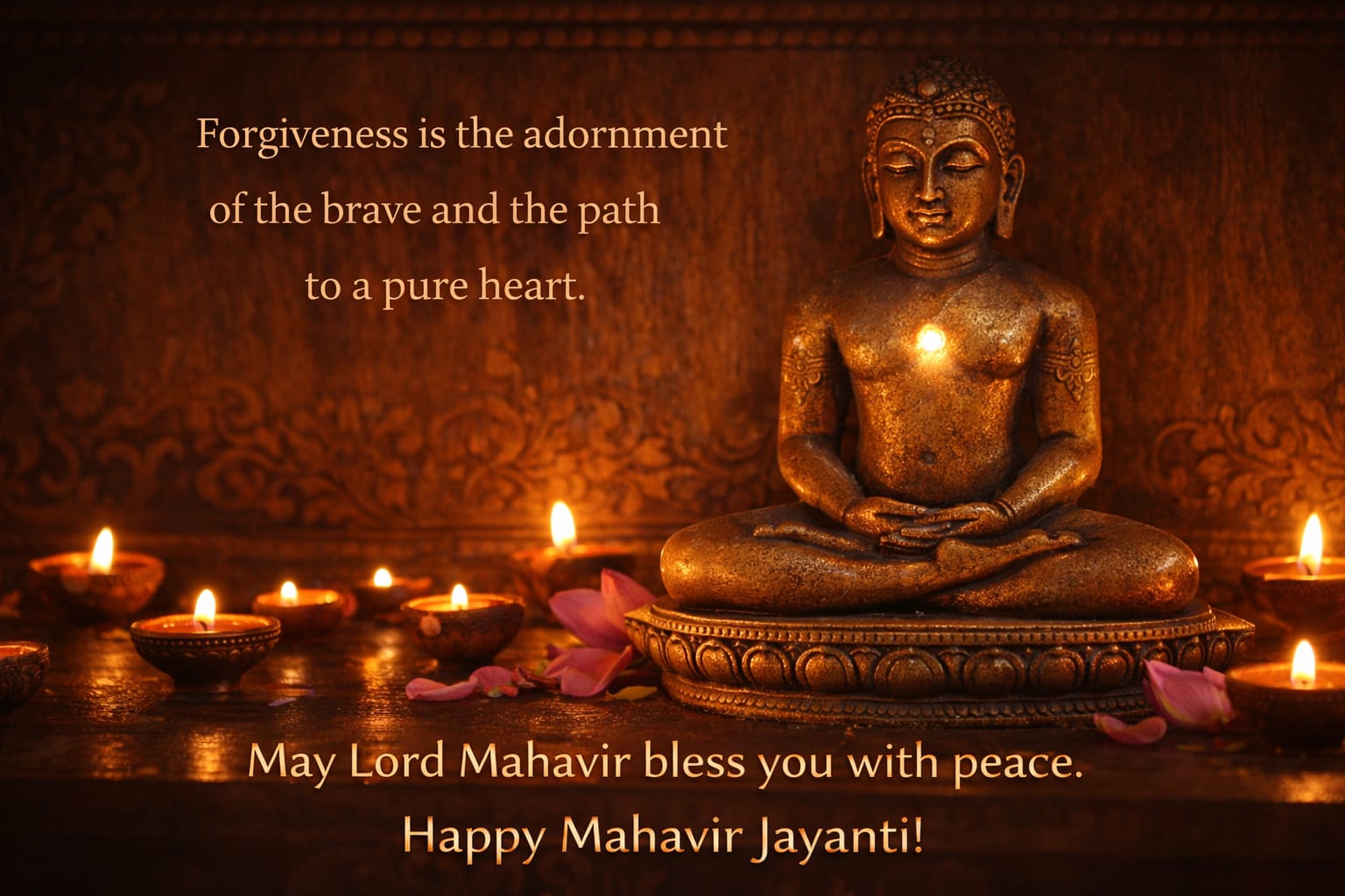 Mahavir idol forgiveness compassion message