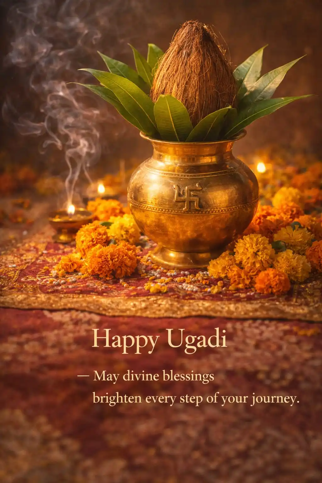 Happy Ugadi greeting card image