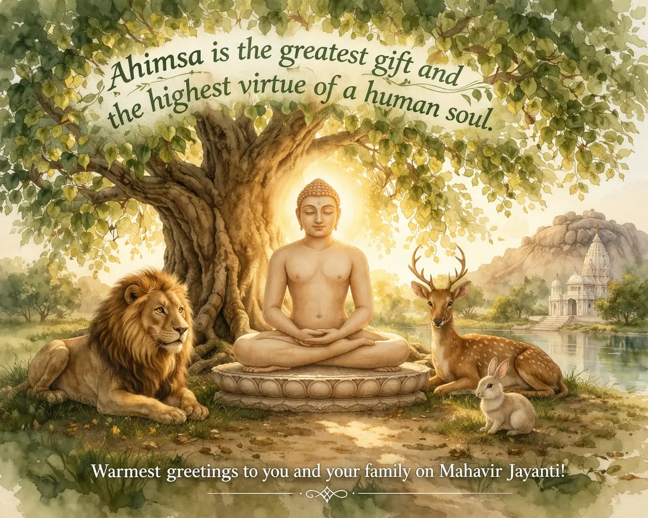 Mahavir Jayanti wishes compassion animals nature