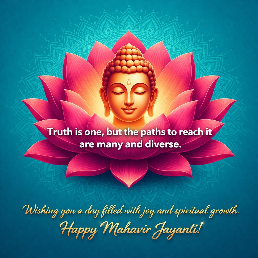 Lotus Mahavir graphic peace harmony