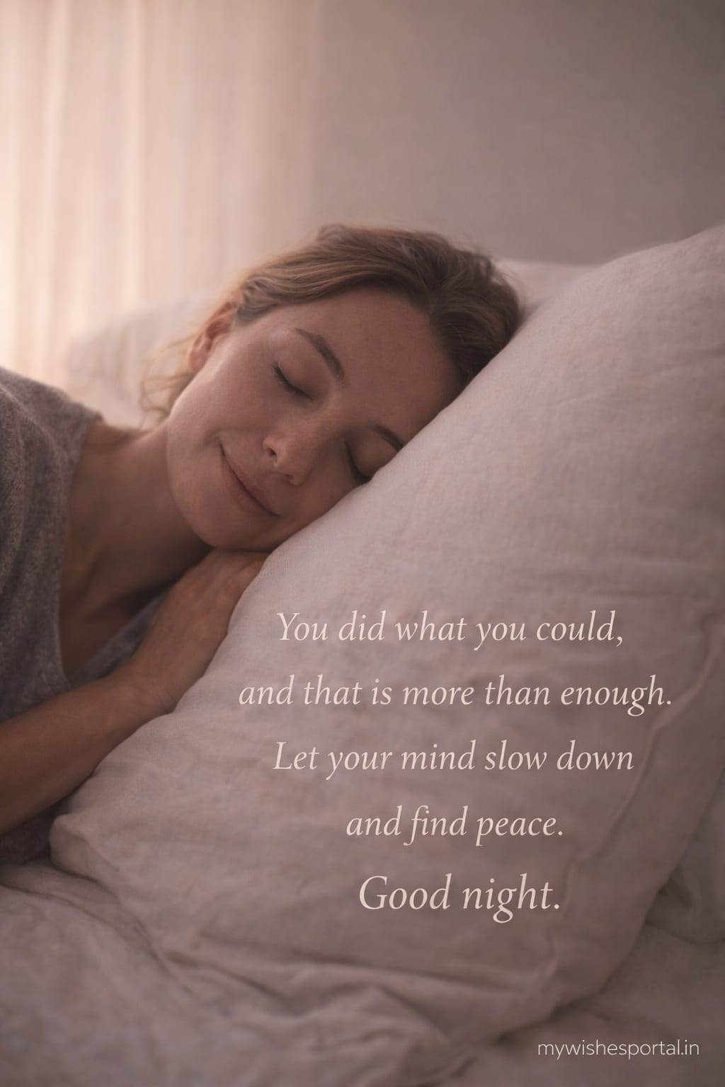 motivational good night wish about peace and rest