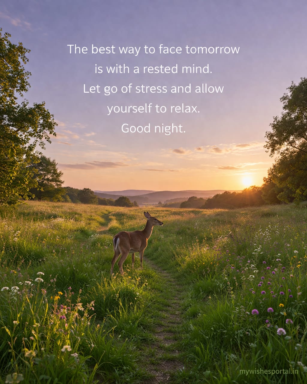 motivational good night message about rest and clarity
