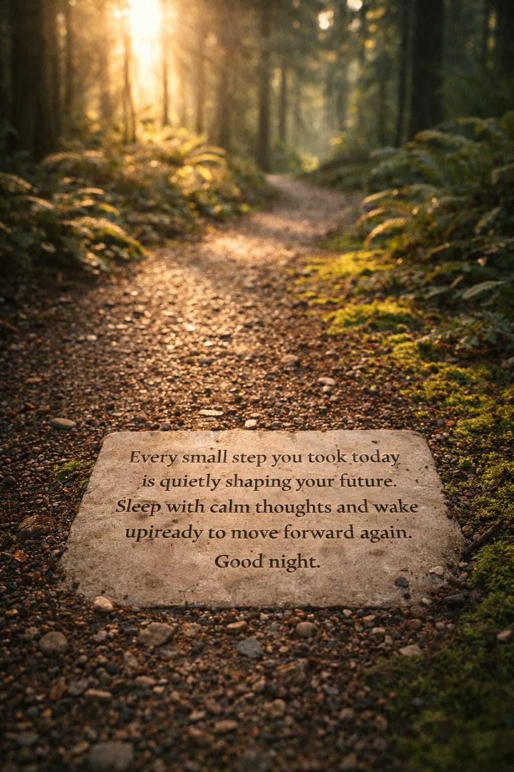 inspirational good night message about small progress