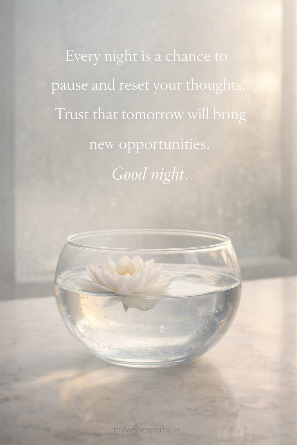 motivational good night quote about reset and new opportunities