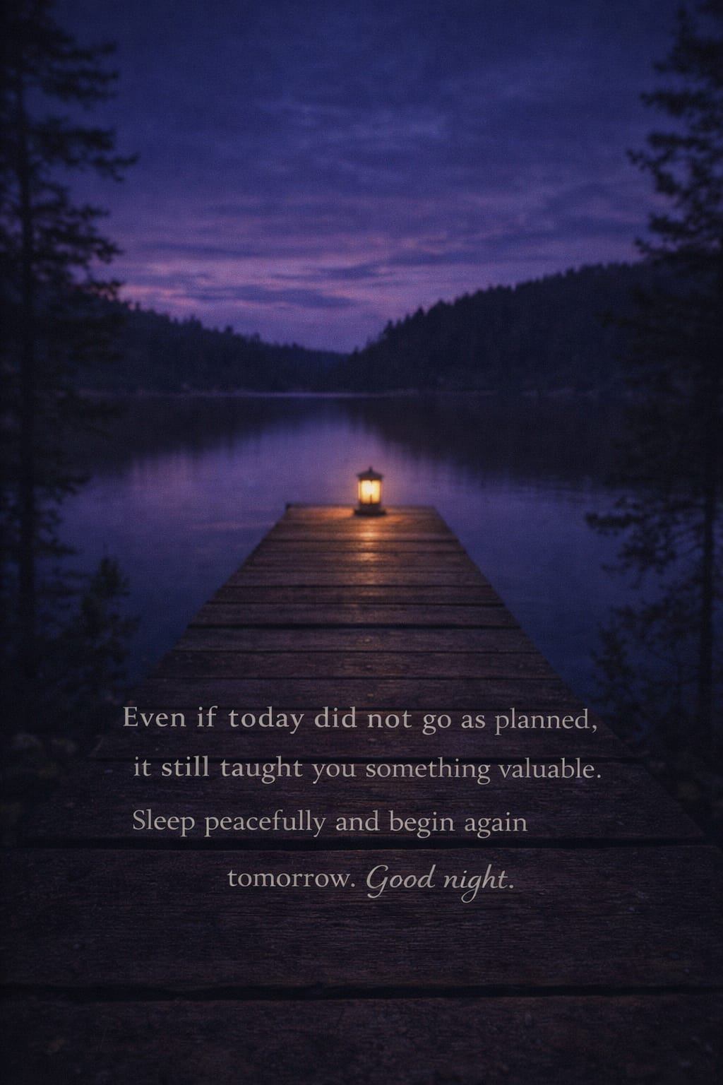 positive good night wish about learning from the day