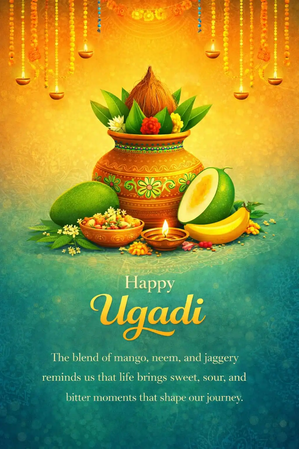Ugadi celebration wishes poster greeting image