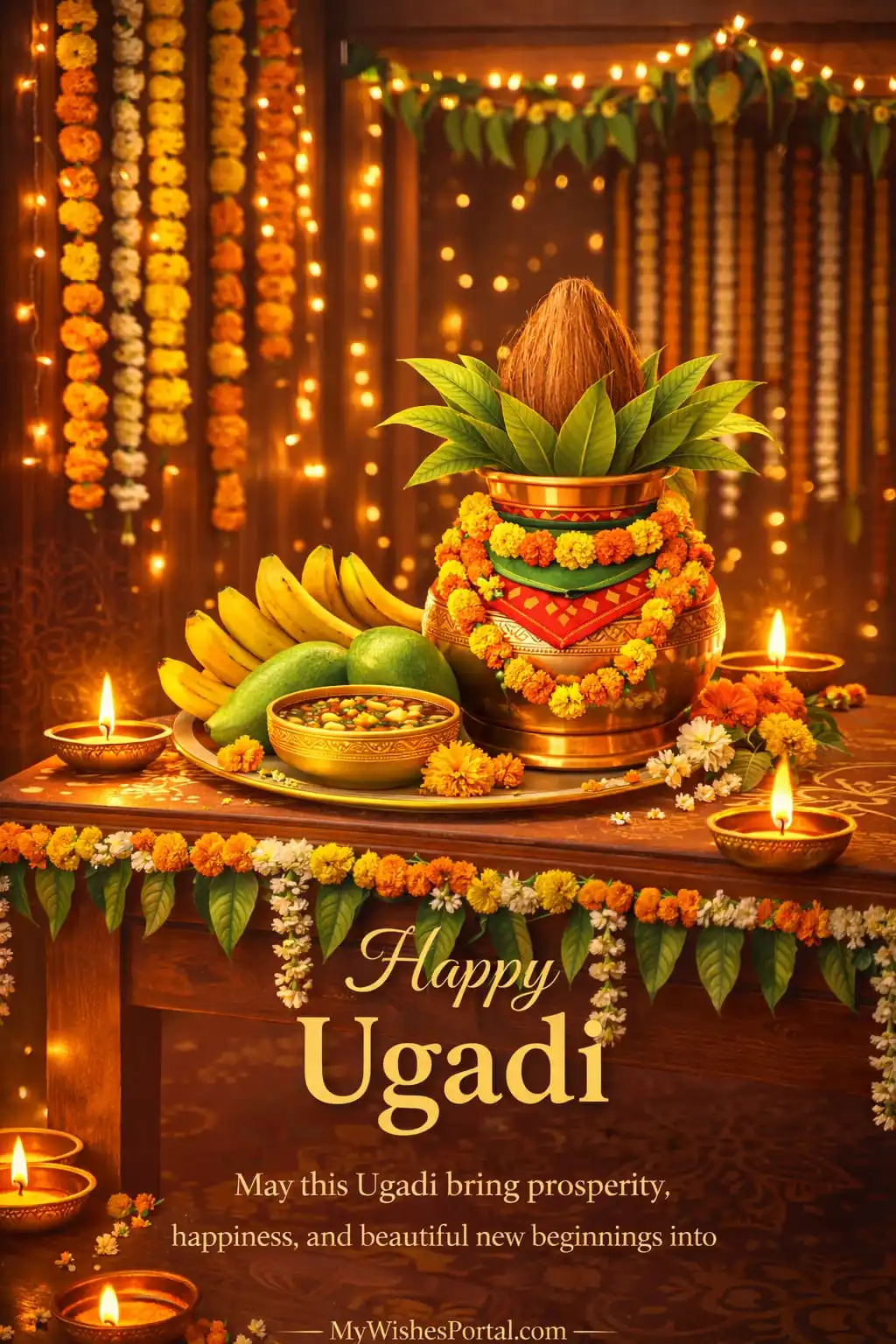 Ugadi festival celebration image 2026 with traditional decoration