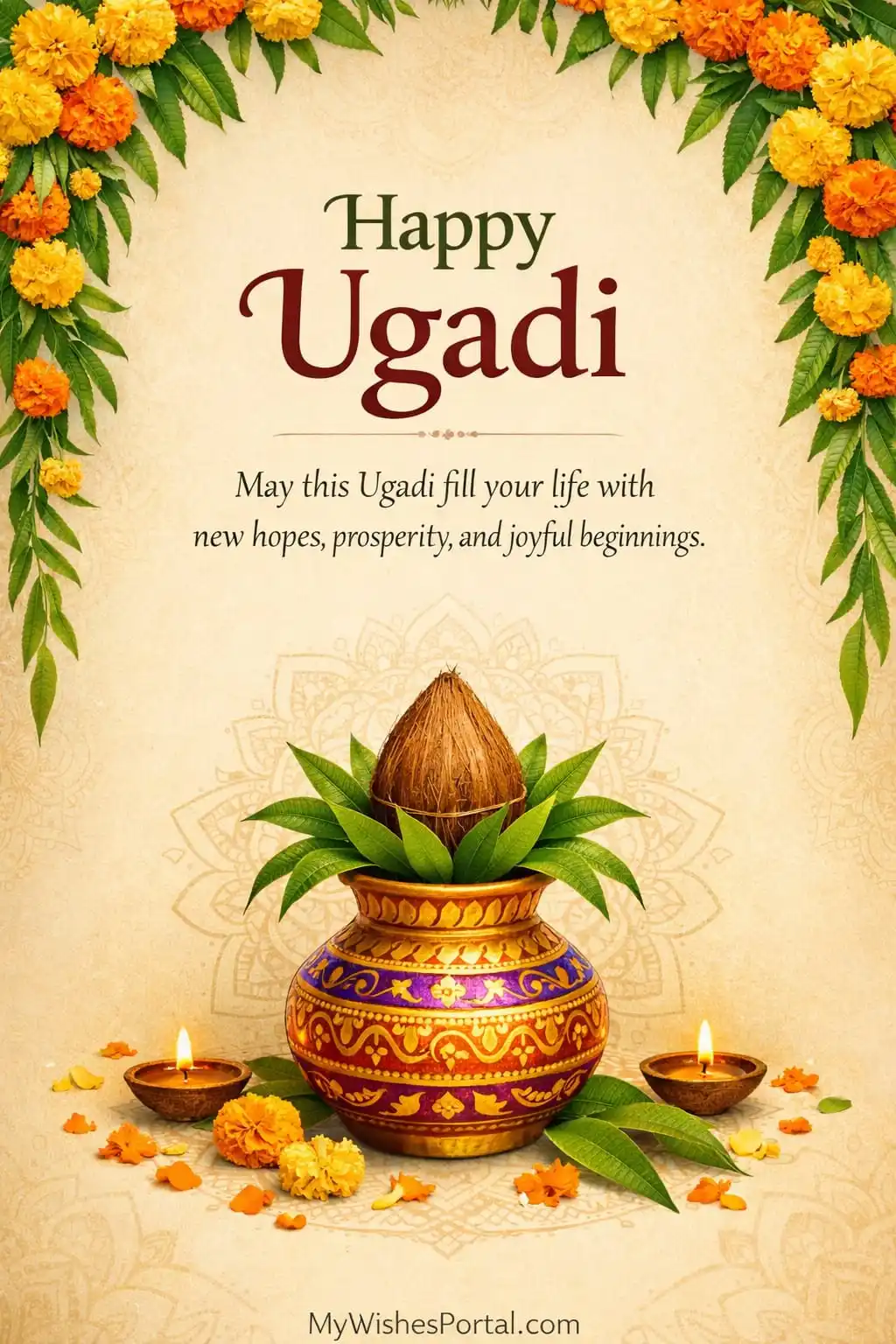 Ugadi festival greeting design image
