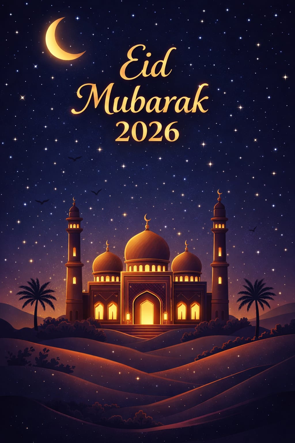 Eid Mubarak 2026 greeting image