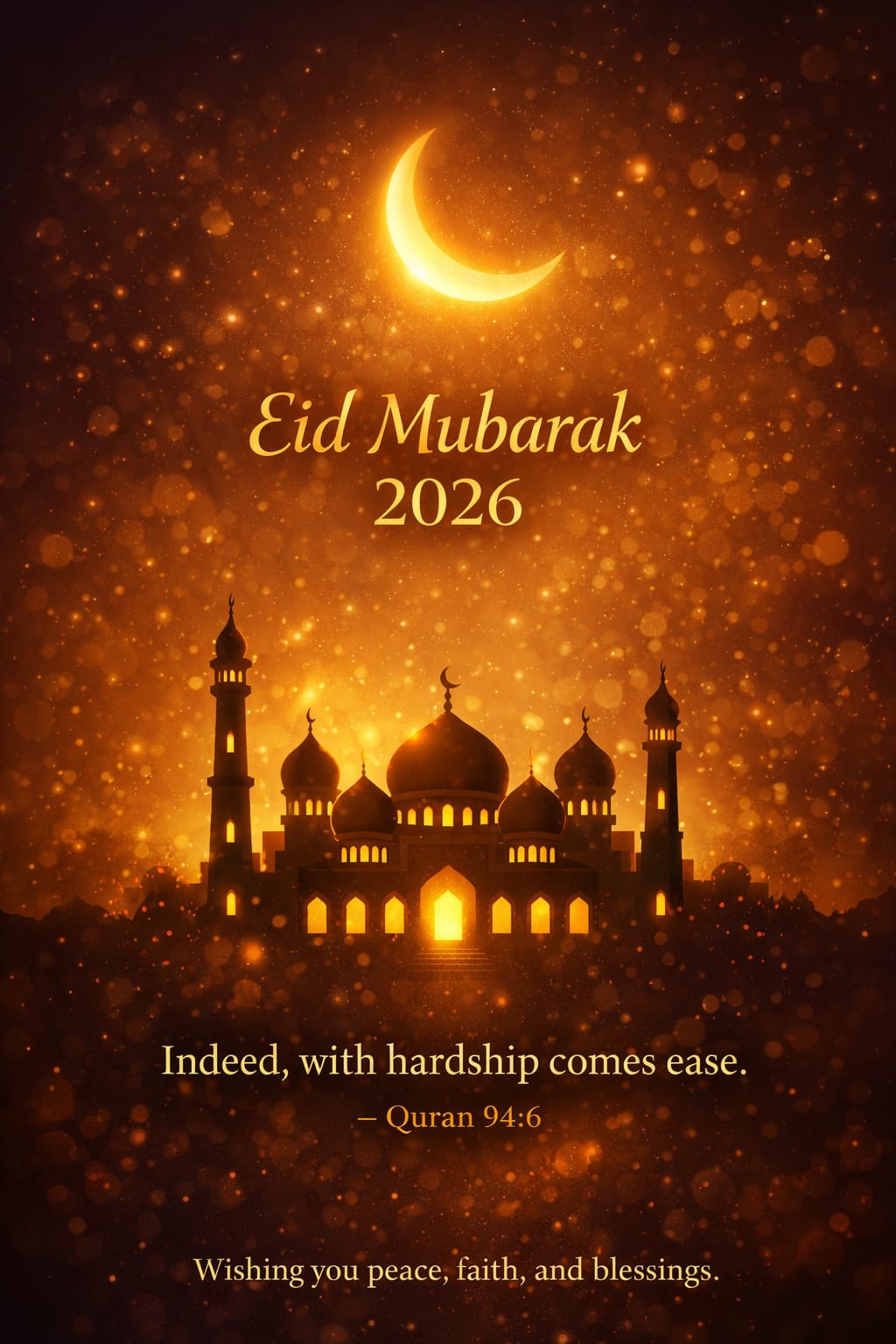 Eid Mubarak crescent moon design