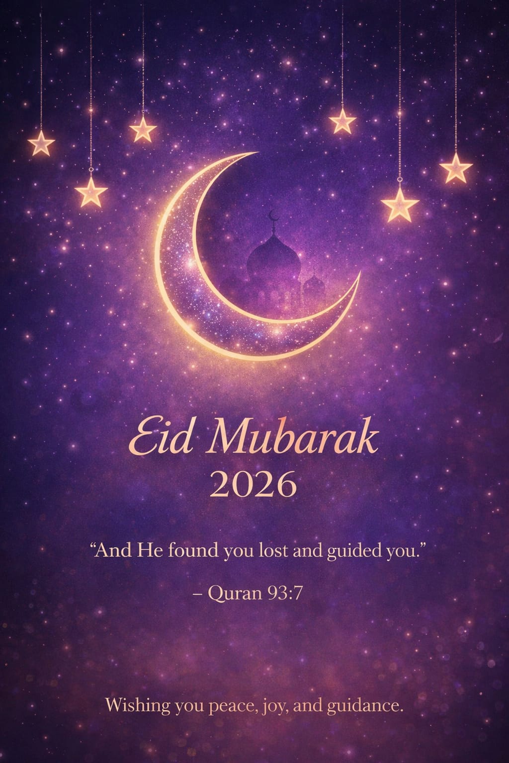 Eid Mubarak modern design 2026