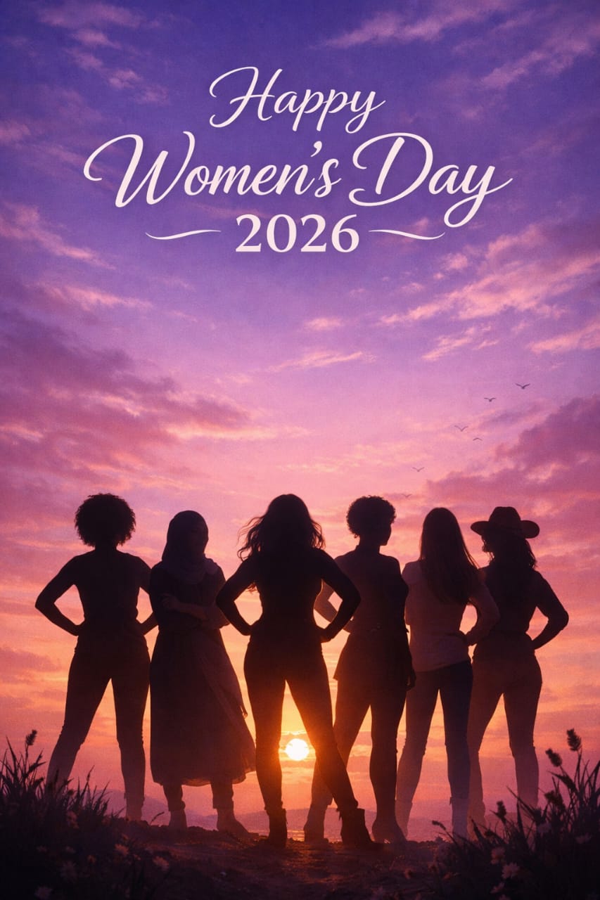 Happy Women’s Day inspirational quote and greeting image