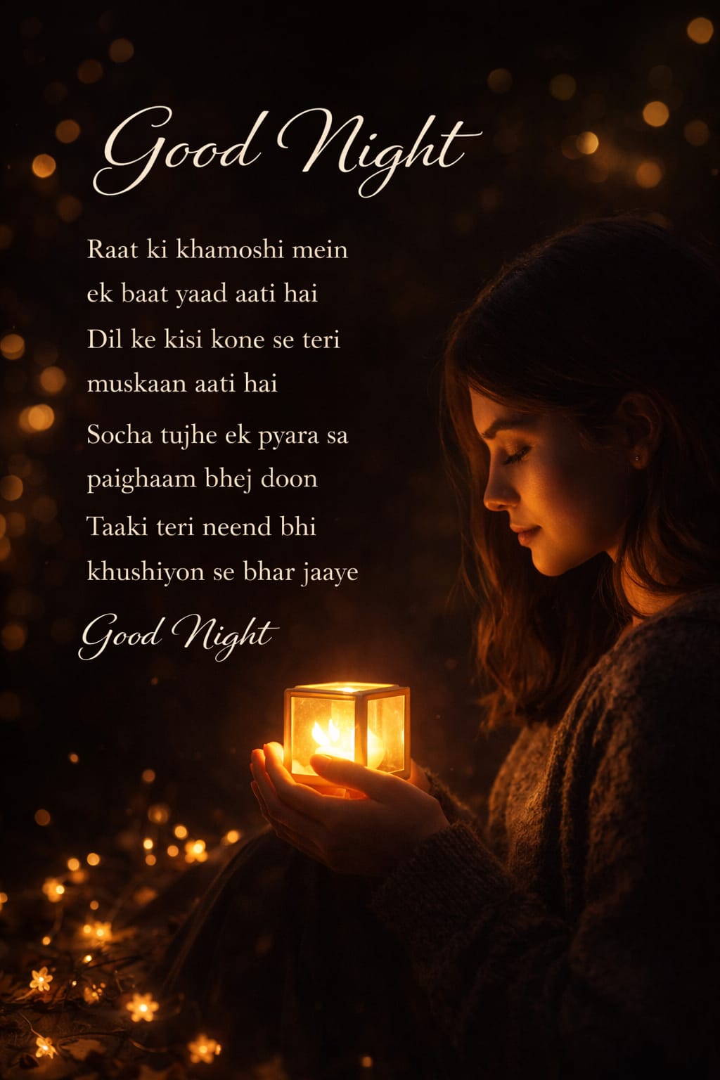 Heart Touching Good Night Shayari Image