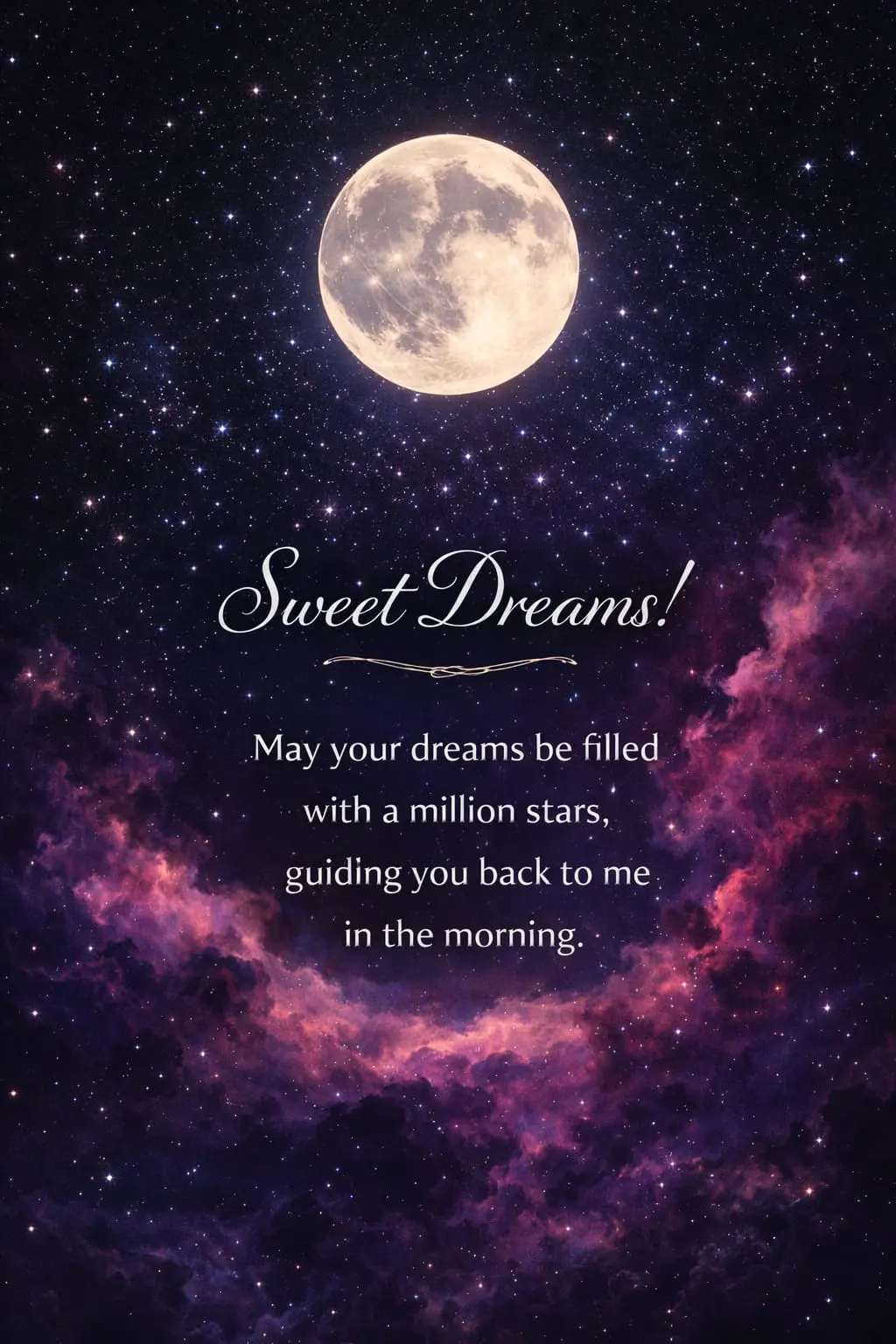 Romantic Good Night Love Message Image