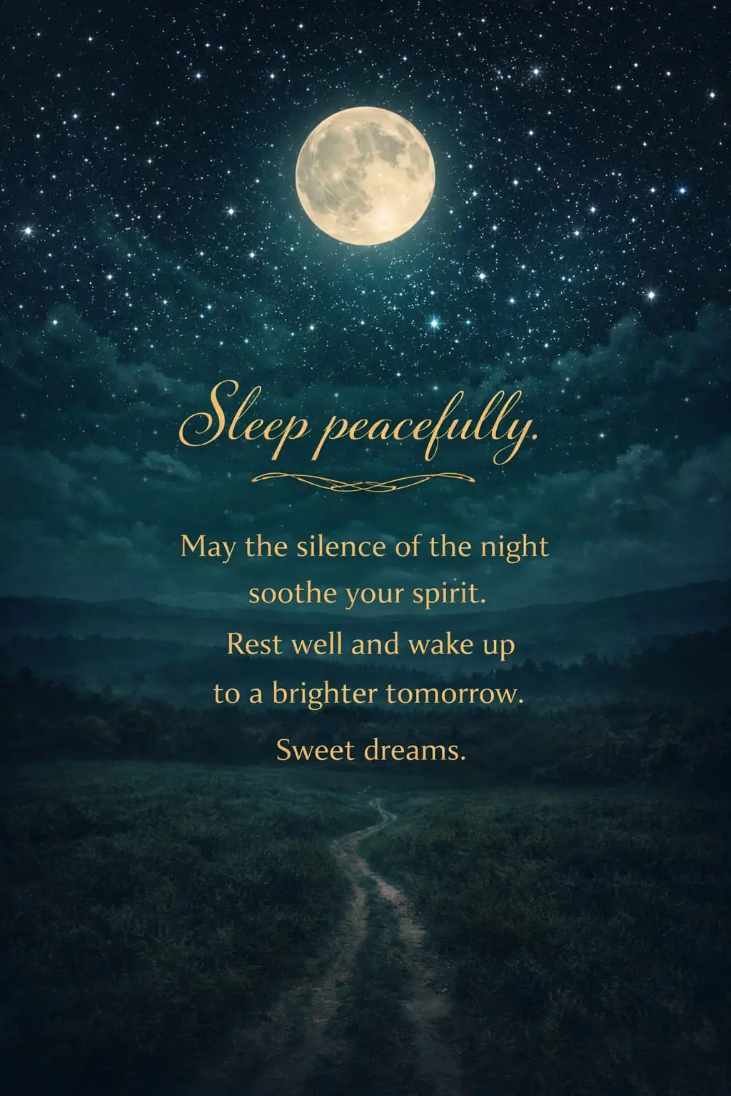 Romantic Good Night Wishes Image with Love Quote