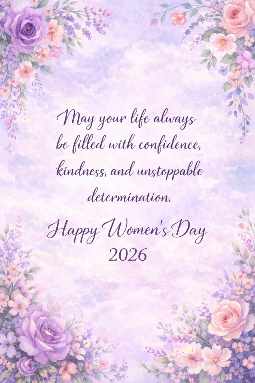 Inspirational Women’s Day message image for WhatsApp sharing