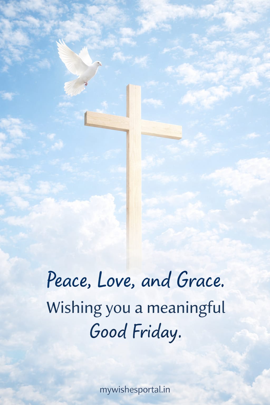 Peace love and grace meaningful Good Friday image
