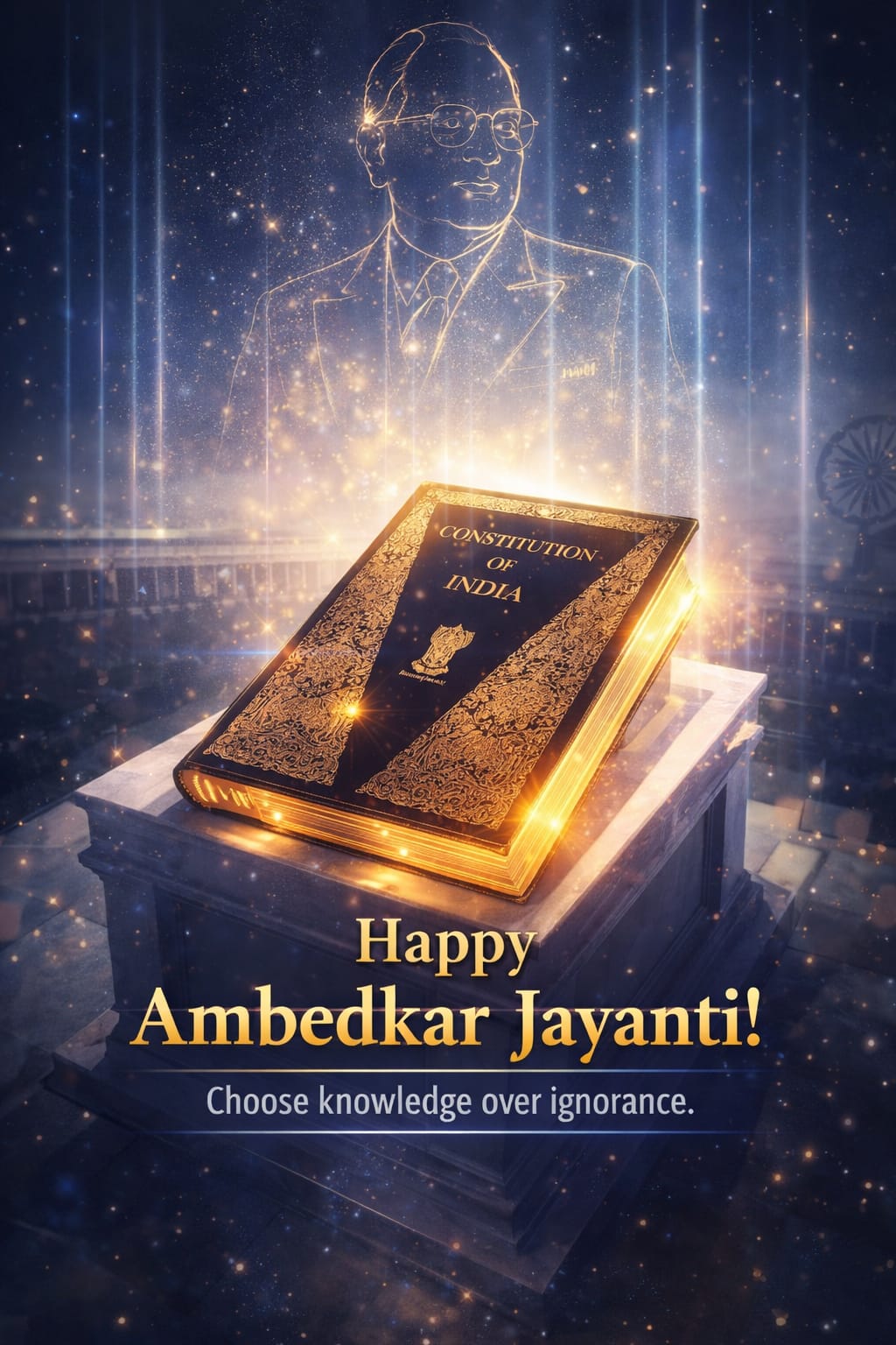 Happy Ambedkar Jayanti choose knowledge over ignorance image