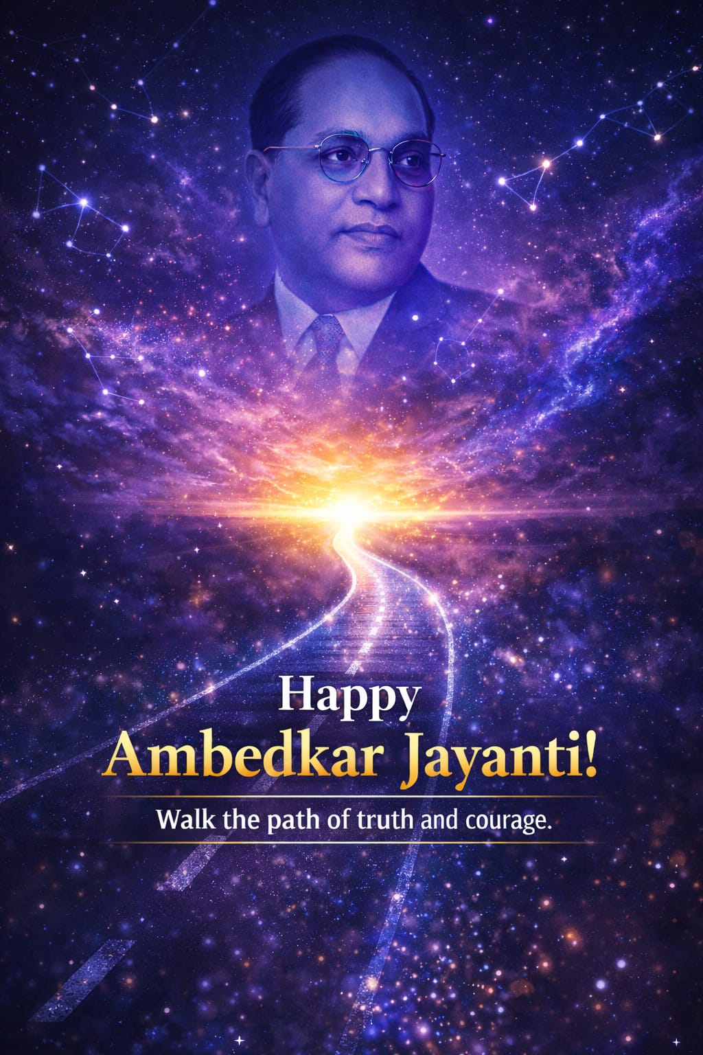 Happy Ambedkar Jayanti walk the path of truth and courage image