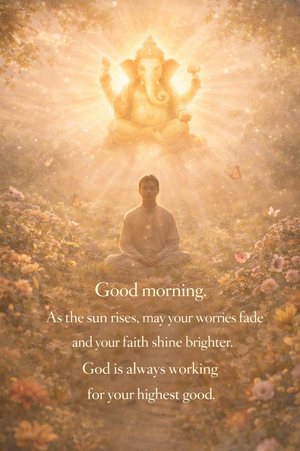 spiritual good morning faith light ganesha blessing