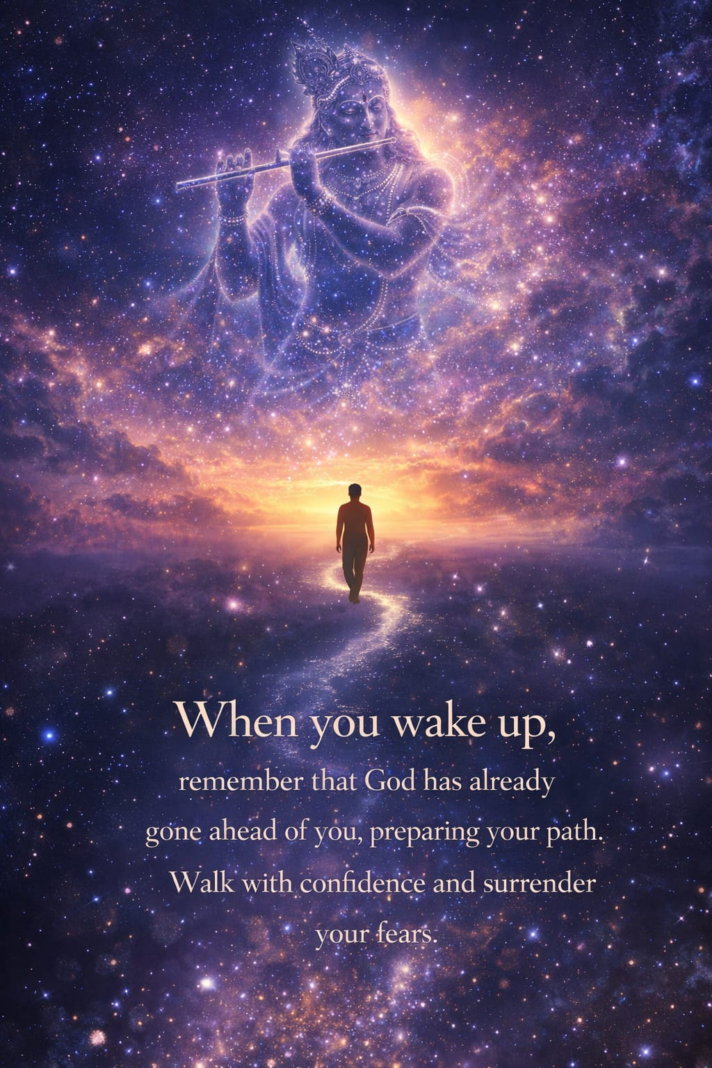 spiritual path guidance krishna cosmic morning faith
