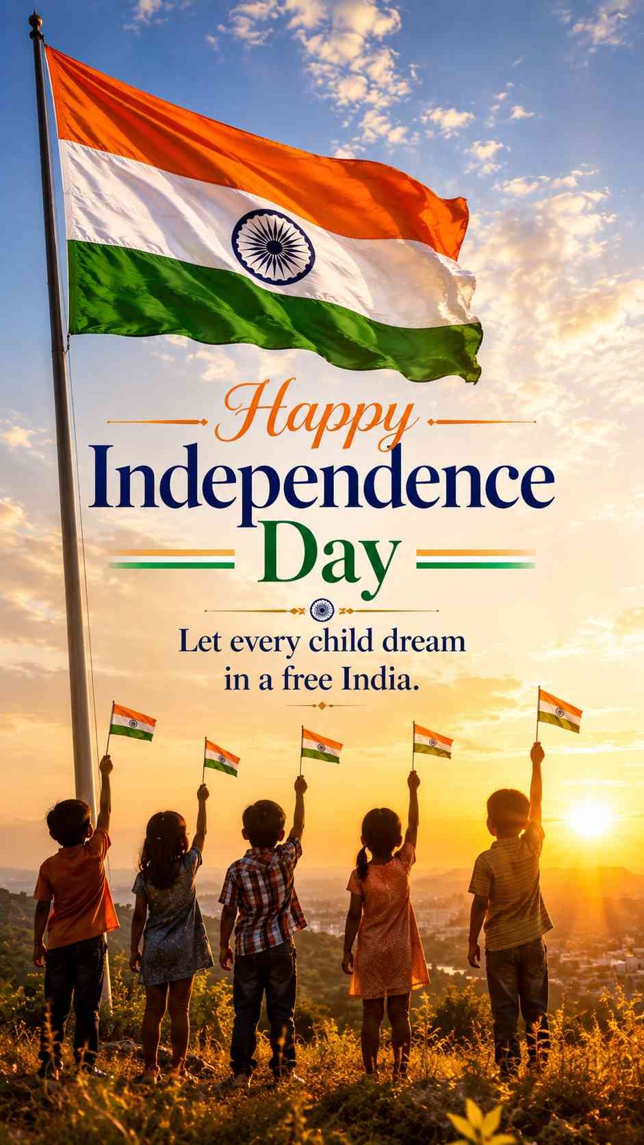Happy Independence Day 2026 wishes India image